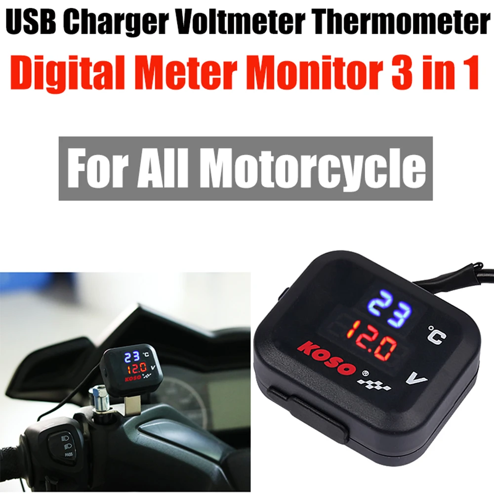 Monitor De Temperatura Digital De Voltaje Para Motocicleta Monitor De Temperatura Digital De Voltaje Para Motocicleta