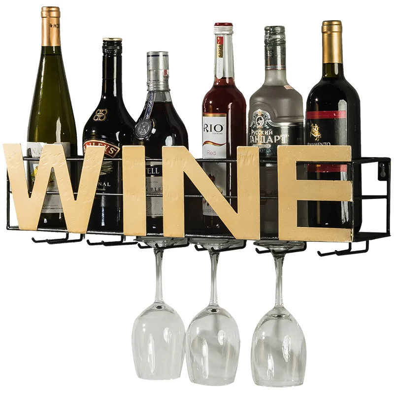 

Wall hanger wine rack restaurant bar hanger suspension shelving