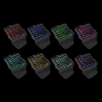 

Brand New One-Handed Gaming Keyboard RGB Backlit Portable Mini Gaming Keypad Ergonomic Game Controller for PC PS4 X-box Gamer