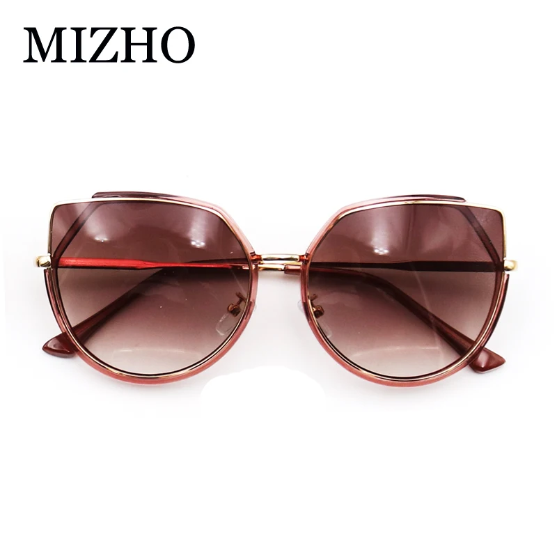 MIZHO, модный светильник, солнцезащитные очки для женщин, кошачий глаз, фирменный дизайн, Ретро стиль,, градиентные женские солнцезащитные очки, зеркальные, ретро оттенки