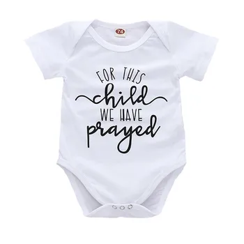 

Toddler Kids Baby Clothes Girls Boys Short Sleeve Letter Print Romper Bodysuit Clothes Summer Fashion Costume 6-18 Months