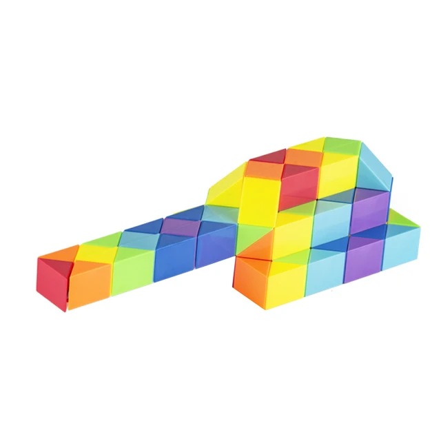 Magic Ruler Puzzle Cube Maze Toy Hand Game Case Box Fun Brain Game Challenge Toys Antistress Cube Twist Snake Folding Toy  (24) 4