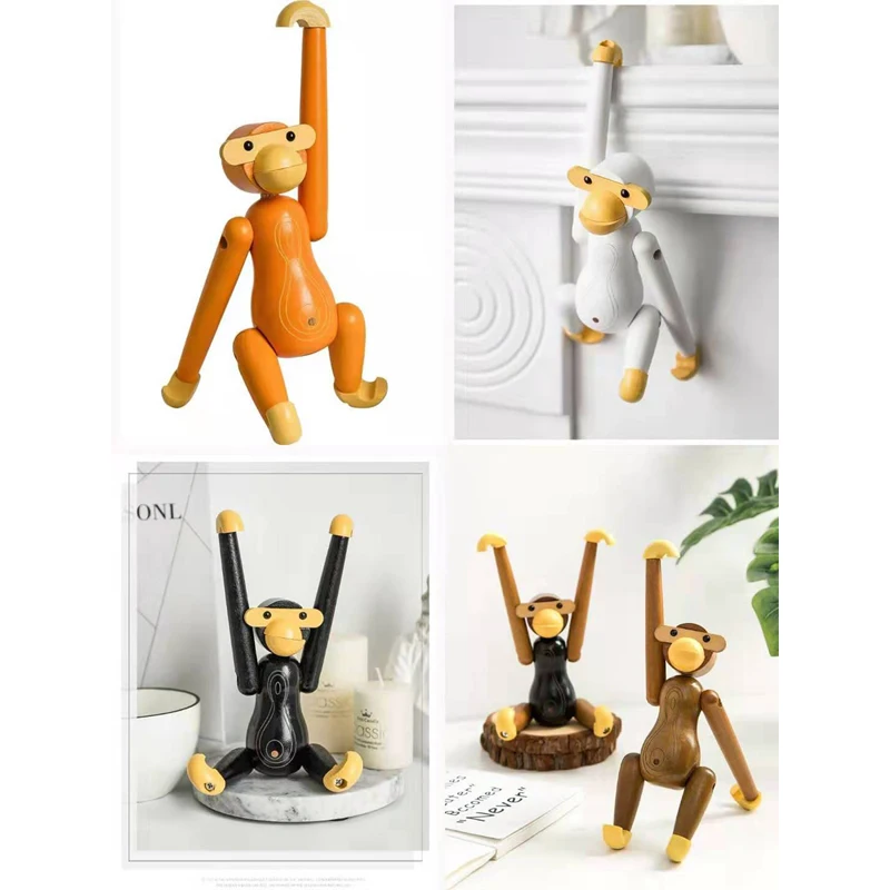 20*4,7*8,5 см искусственная поделка деревянная обезьяна, декоративная статуэтка животного статуя, для домашней вечеринки на день рождения украшения Декор, детские игрушки подарки