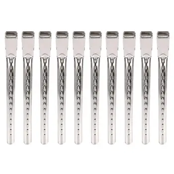 

tiara 10Pcs/Set Silver Professional Prong Alligator Hair Clips Duck Mouth Hairdressing Metal bridal hair accessories