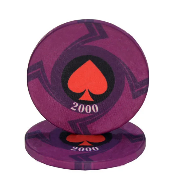 EPT 2000 Новые керамические Техасские фишки для покера, профессиональные фишки для покера, европейские фишки для покера, набор 10 шт./лот, Прямая поставка - Цвет: EPT 2000