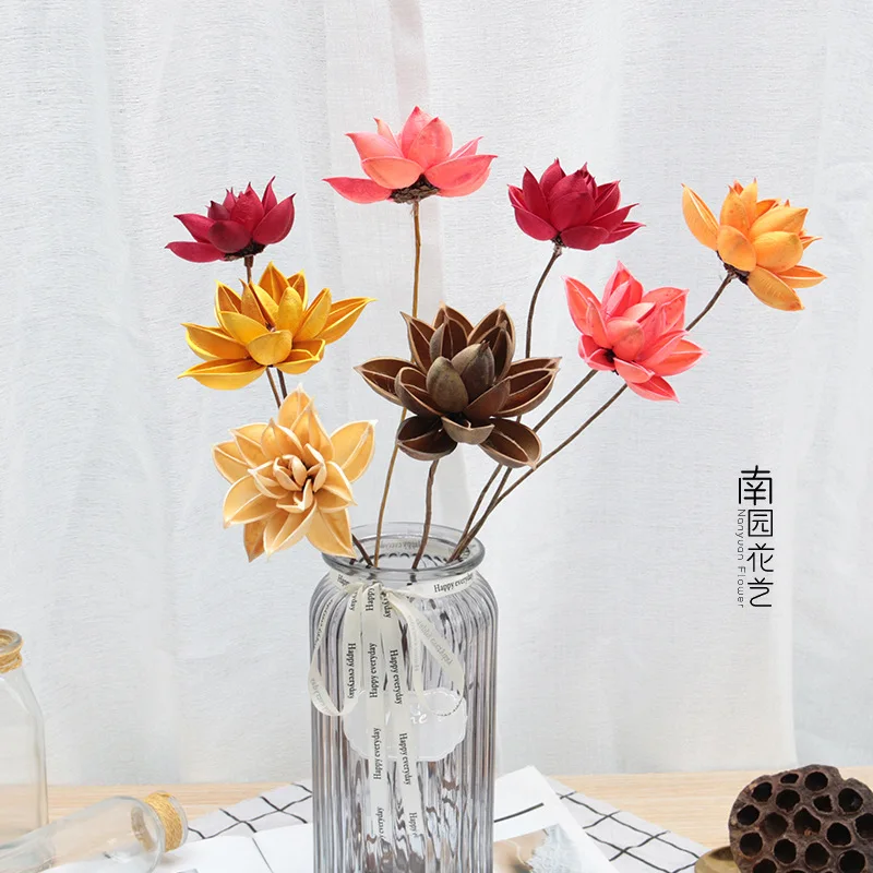

[Bauhinia] Lotus Zen Lotus Handmade Combination Dried Flower Bouquet Hotel Clubs Home Decoration Imitation Flowers