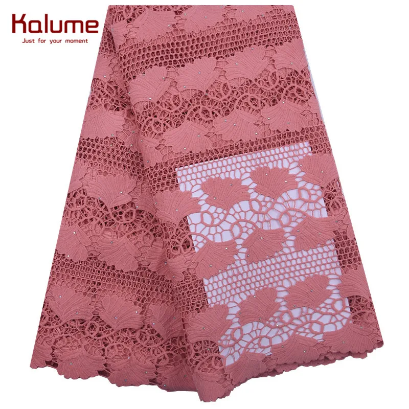 

French Lace Fabric 2020 Embroidered Nigerian Laces Bridal High Quality Guipure Cord Lace Fabric Water Soluble For Dress 1844