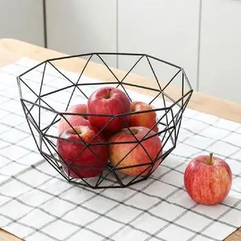 

Excellent Storage Basket Stainless Steel Office Desktop Kitchen Fruit Basket Wash Vegetables Basket Table Household Supplies