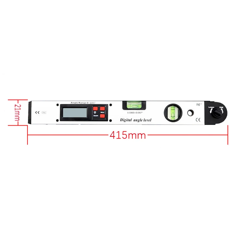 0-225 degree Digital Angle Inclinometer 400mm Level Measurer LCD Display Angle Meter Protractor Horizon Measuring Tools