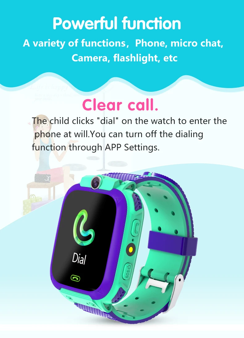  Q12 Smart Watch LBS Kid SmartWatches Baby Watch 1.44 Inch Voice Chat GPS Finder Locator Tracker Ant - 4000261115054
