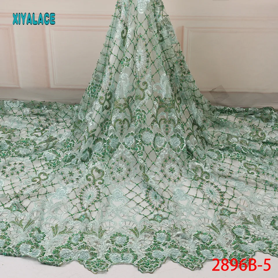 Африканская кружевная ткань последняя Высококачественная кружевная вышивка французская кружевная свадебная ткань кружево для нигерийских вечерние платья YA2896B-1