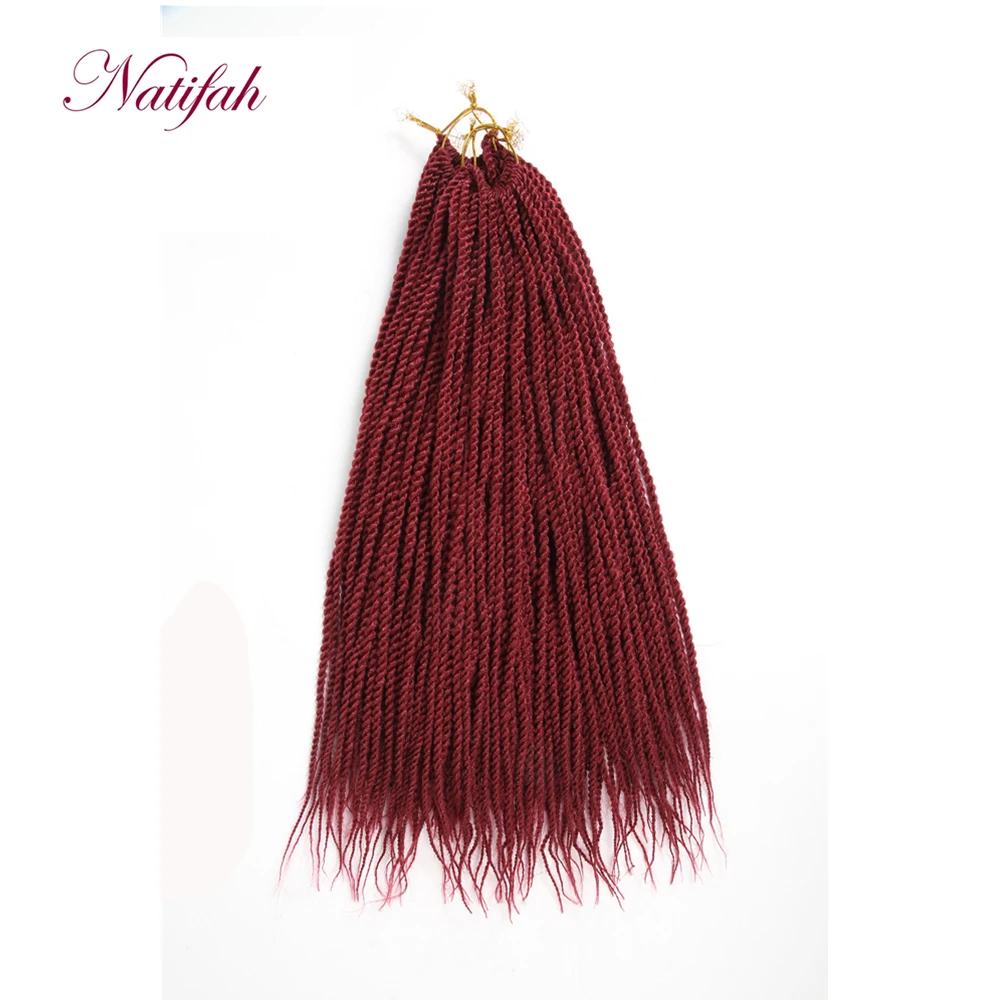 Natifah Сенегальские скрученные волосы на крючках косички 24 дюйма 20 корней/упаковка чистый цвет косички волосы для наращивания крючком волосы для женщин