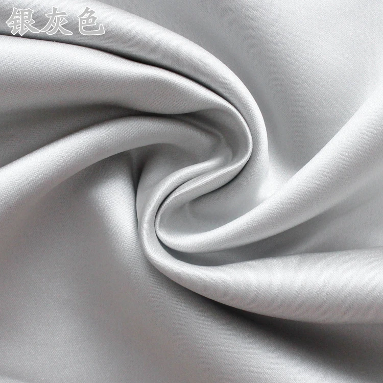 Шелковое темно-серое плотное атласное свадебное платье, платье из легкой плотной атласной ткани, ручная роспись, шармез - Цвет: Серебристый