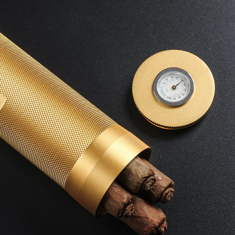 Гаджеты COHIBA Дорожный Чехол для сигар хьюмидор трубка из алюминиевого сплава 3 5