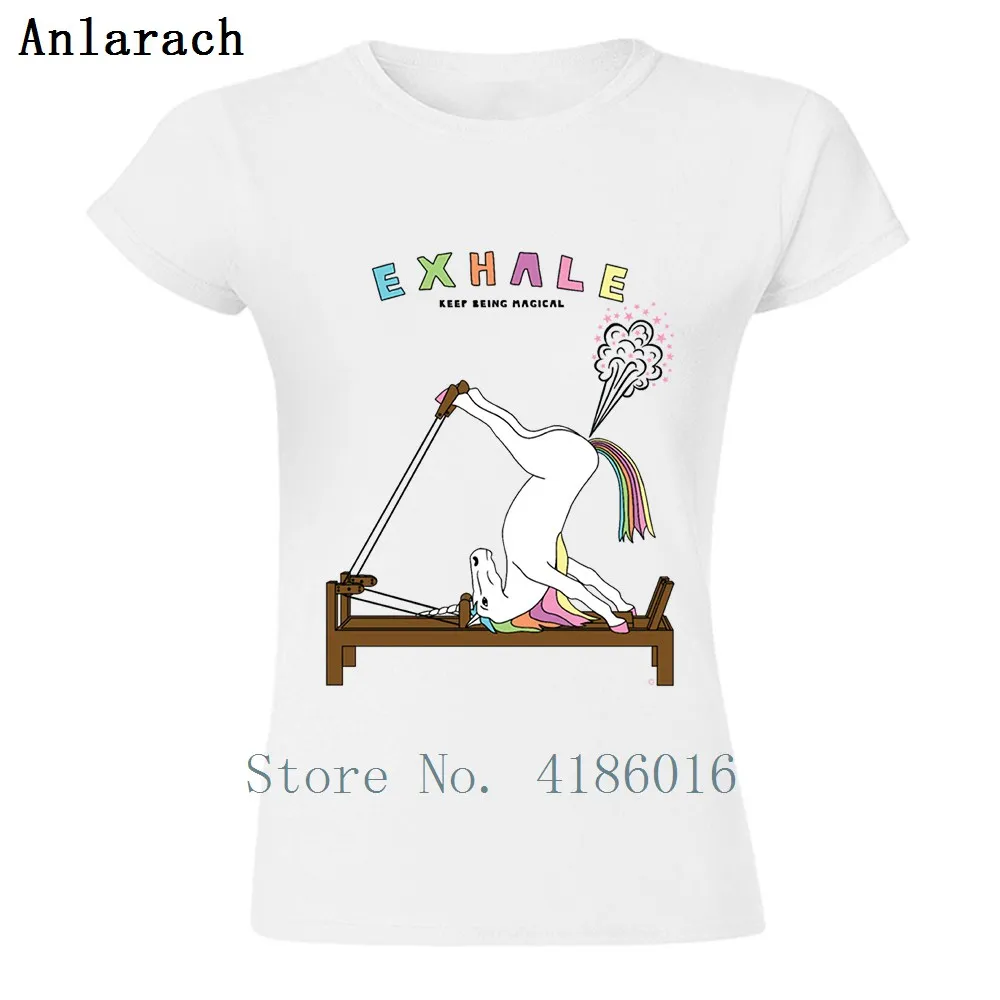 Camiseta personalizada para mujer, con dibujo de unicornio, Pilates, tallas grandes, alta calidad|Camisetas| - AliExpress