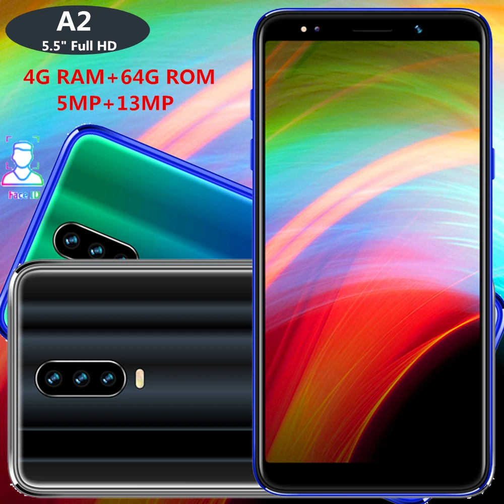 A2 6," экран капли воды четырехъядерный смартфон 4 г 64 гром 13 МП Лицо ID разблокированный android celulars мобильные телефоны глобальная версия