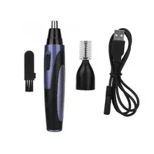 Триммер 2 в 1 usb зарядка многофункциональный электрический триммер для волос в носу триммер для бровей машинка для стрижки синего носа и ушей