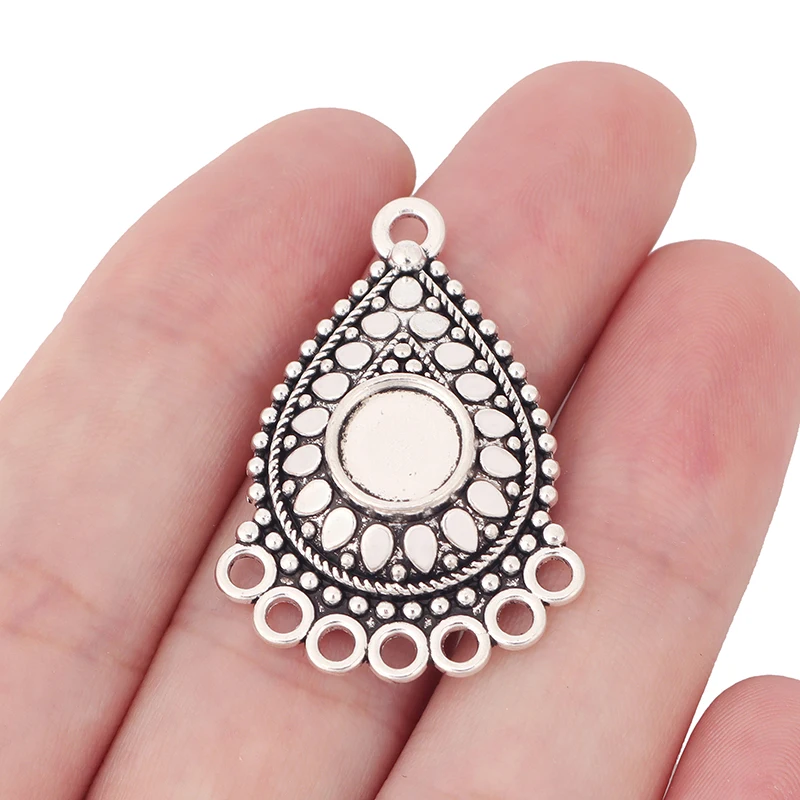 

10 x Tibetan Silver Waterdrop Earring Chandelier Connectors Charms Pendants For DIY Necklace Jewelry Making Findings Accessories