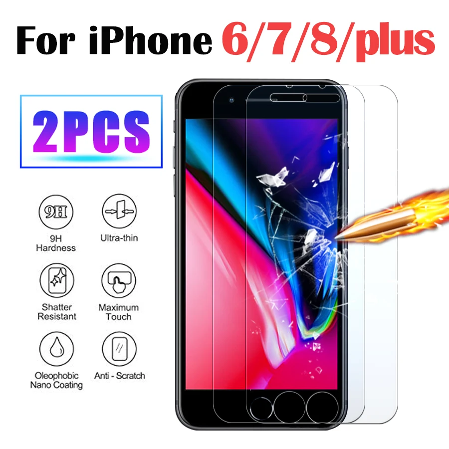 2 шт Защитное стекло для Apple iPhone 6 plus Закаленное пленка aphone айфон tremp 6s 7 8 s6 Защитная