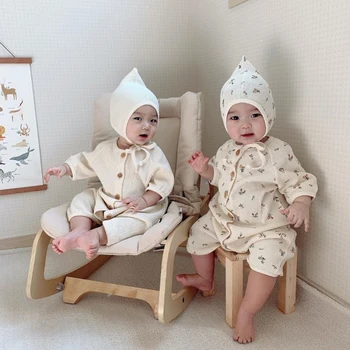 

Autumn Baby Boys Fashion Clothing Sets 2pcs Suit Kids Cotton short Sleeve Button Tops And Pants Solid Children Girls Clothes Set