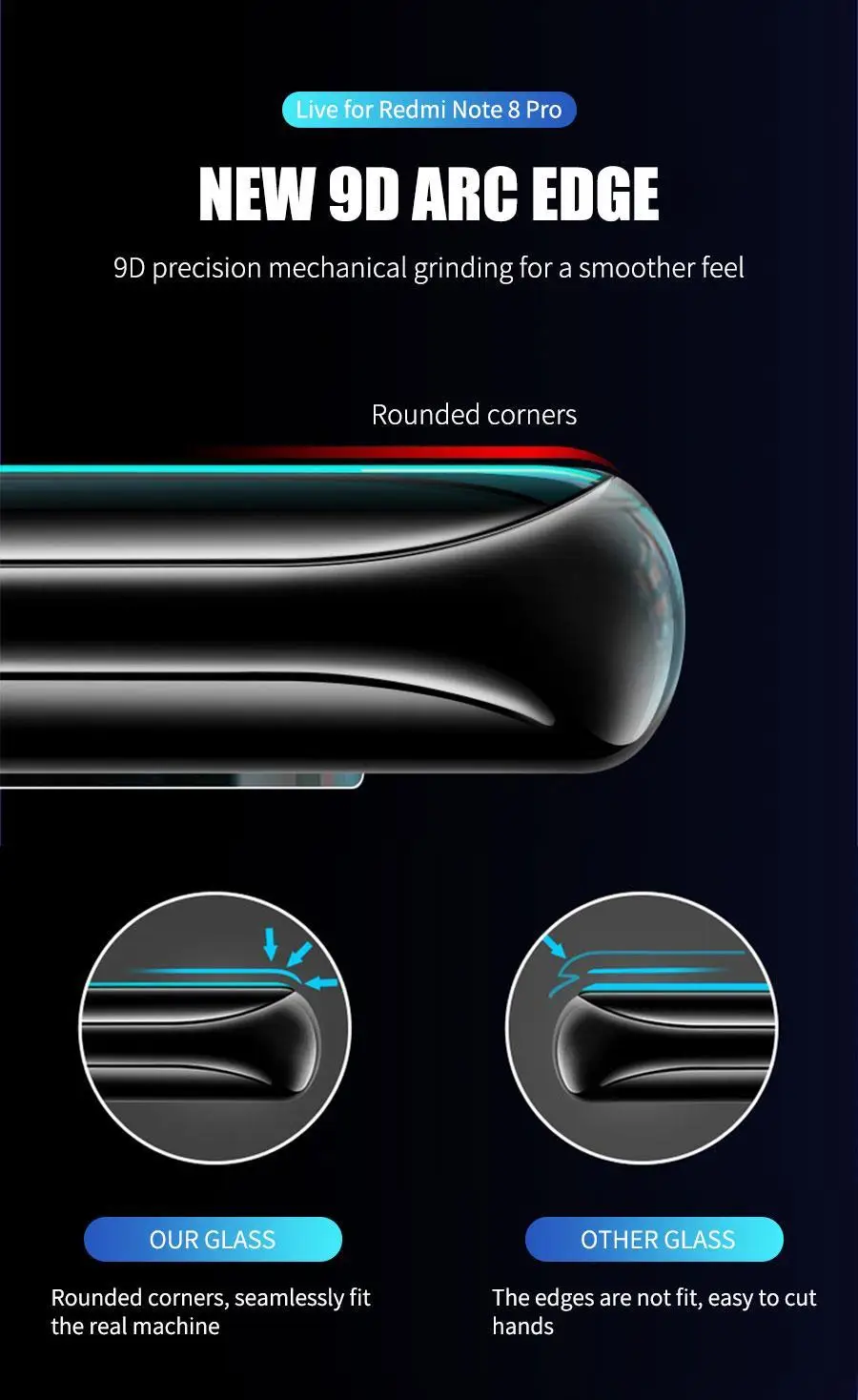 Защитная пленка для экрана KEYSION 9D для Redmi Note 8 8 Pro, полное покрытие, защитное закаленное стекло для Xiaomi Redmi Note 8 Pro Note 8