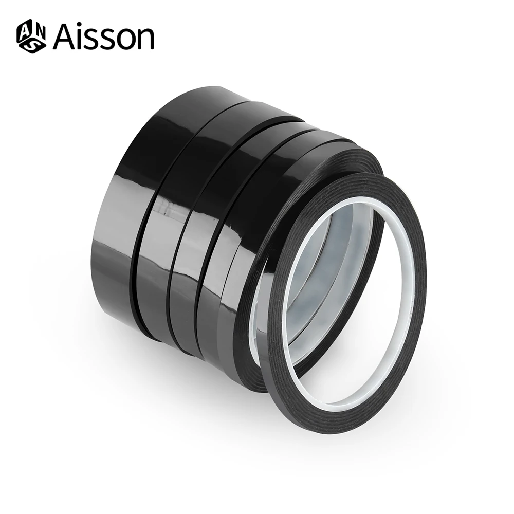 Waterproof Tape 5/8/10/12/15/20/25mm*50M Black Film High Temperature Resistant Shading Waterproof Tape
