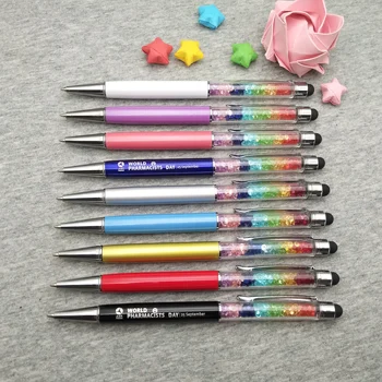 

Unique wedding gifts souvenirs rainbow pens crystal metal stylus pens 30pcs a lot customized FREE with your wedding date&names