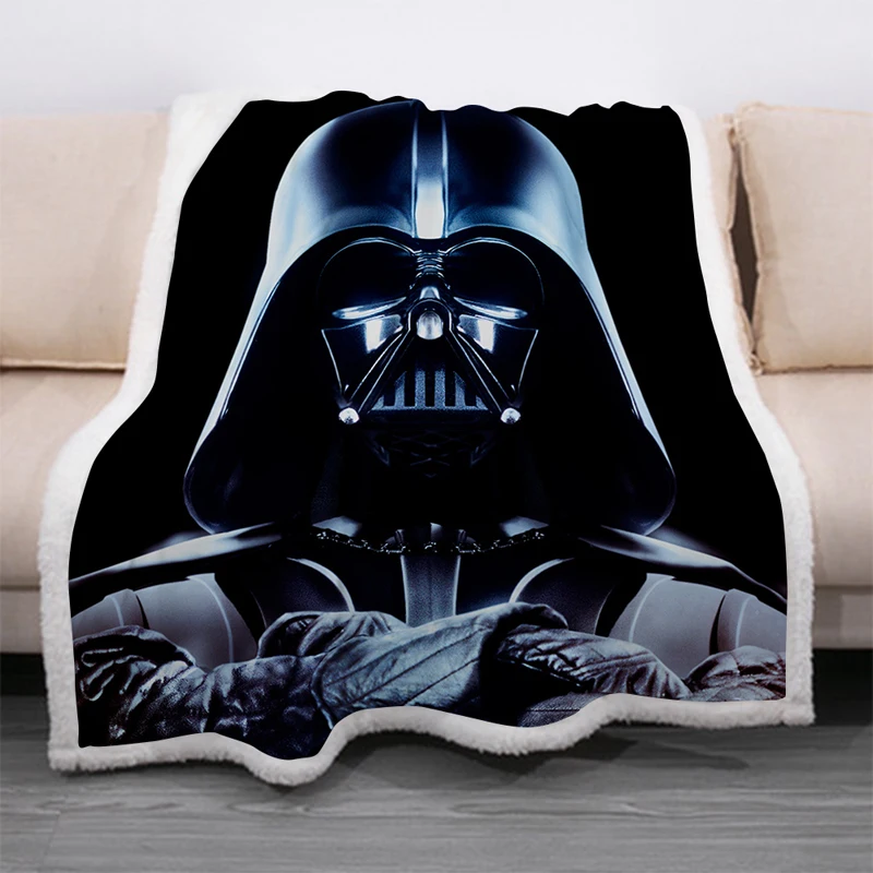 Star Wars Soft Warm Coral Fleece Blanket Winter Sheet Bedspread Darth
