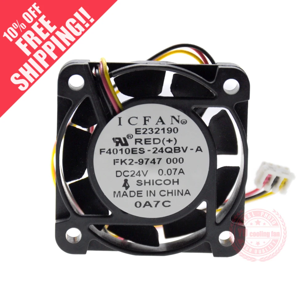 Новый ICFAN F4010ES 24QBV A 4010 24V 0.07A 4 см вентилятор охлаждения| |