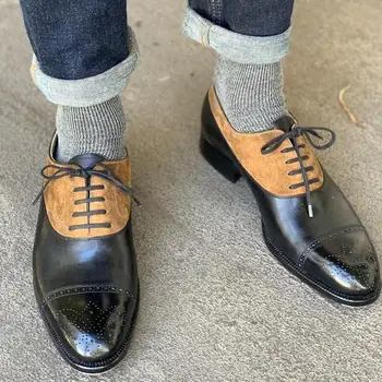 

Men Shoes Fashionable Pu Leather Lace-up Boots Handmade Casual Formal Stylish Autumnchelsea Boots Zapatos De Hombre AH066
