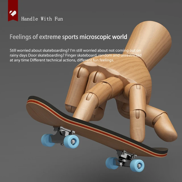 Finger SkateBoard With Bearings Wooden Fingerboard Toy  Professional Stents Finger Skate Set Novelty Children Christmas Gift 4