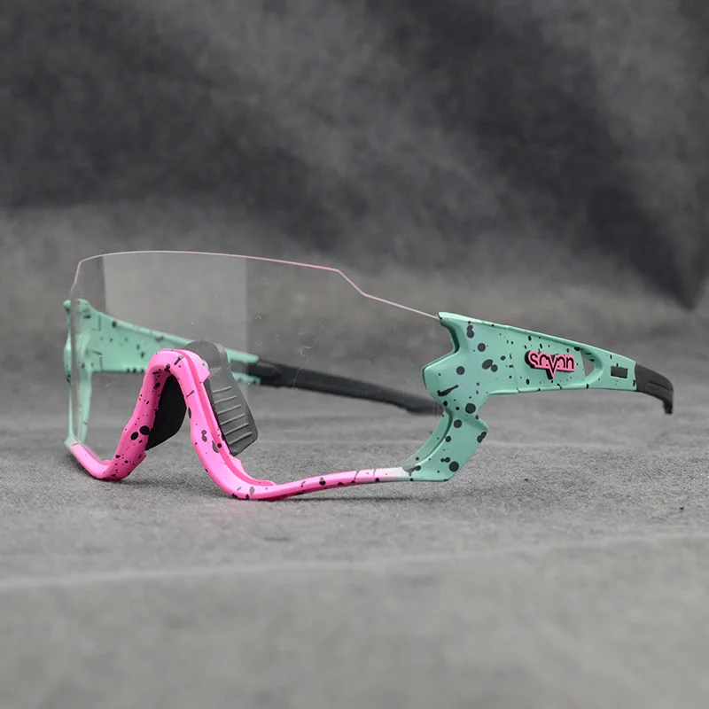 Men Women Photochromic Cycling Glasses UV400 Road Bike Discoloration Goggles Running Riding Fishing Sunglasses Bicycle Eyewear