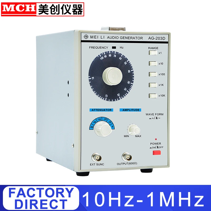 Low frequency signal generator 10Hz-1MHz with frequency counter