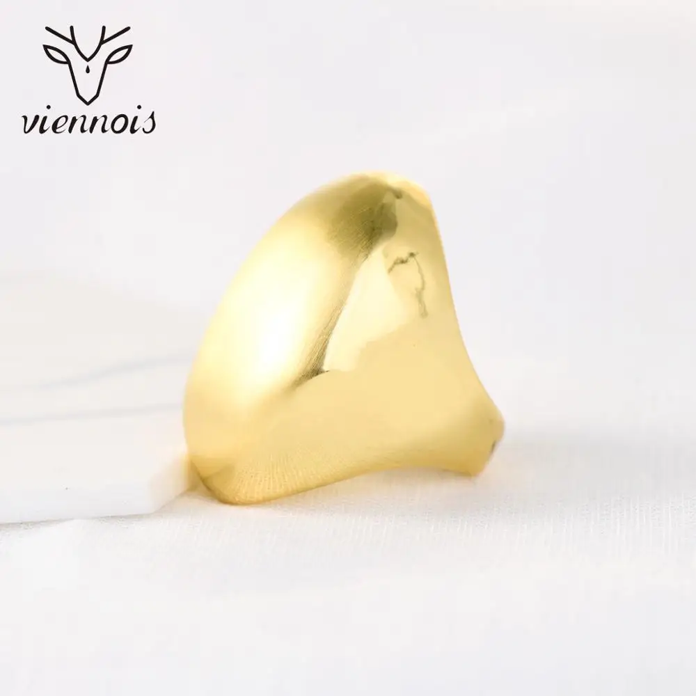 Viennois Дубай стиль нерегулярные позолоченные Размеры кольца для женщин