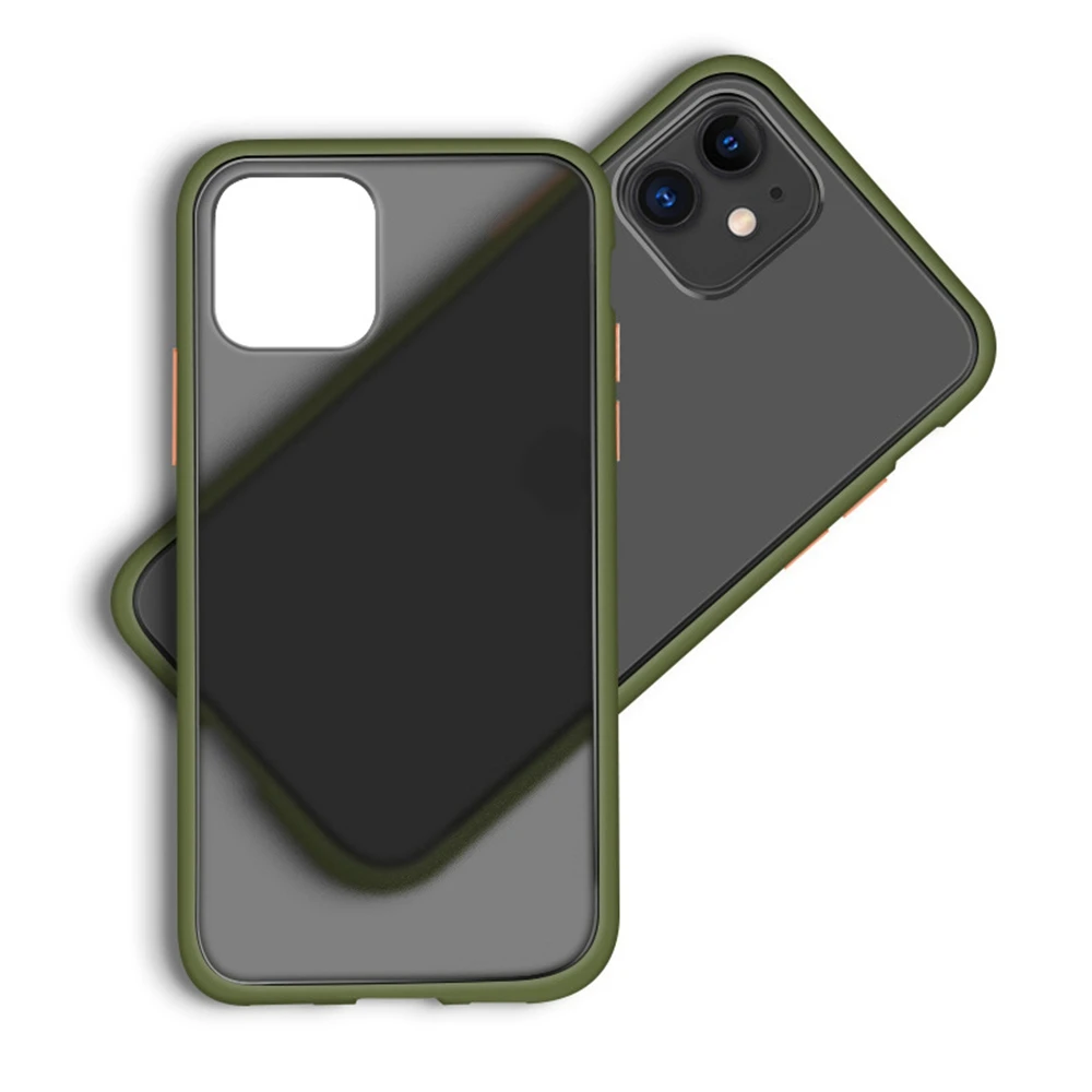 Green Матовый Прозрачный чехол Heyytle для iPhone 11 Pro MAX, тонкий противоударный чехол для iPhone XS Max XR X 8 7 6 6S Plus, разноцветный чехол - Цвет: Green