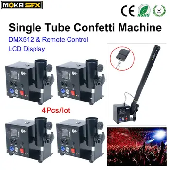 Price 4Pcs/Lot On Sale Confetti Party Wedding Machine Popper Confetti Blower Machine Stage Effect Single Tube Confetti Machine
