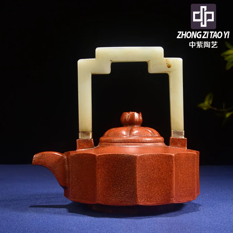 

In Purple Yixing The Qing Dynasty The Cultural Revolution Kettle Old Dark-red Enameled Pottery Teapot Taiwan Backflow Imitate