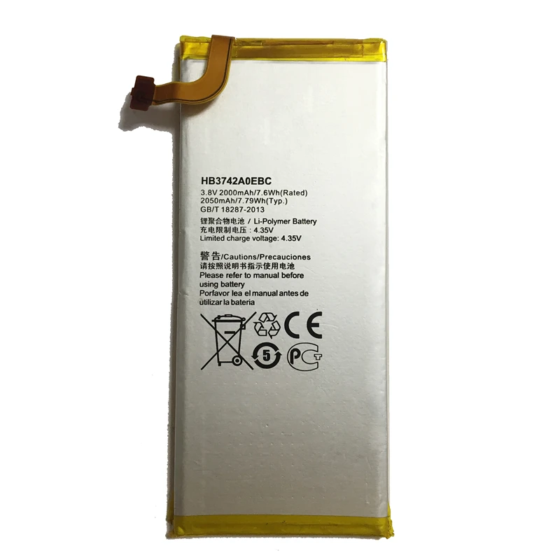 Мобильный телефон Батарея для huawei Ascend P6 P6-U06 P6-c00 P6-T00/Ascend G6 G620 G621 G620s G630 Батарея 2050 мА/ч, HB3742A0EB