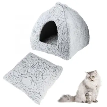 

Warm Soft Plush Ger Shaped Winter Pet Dog Cat Bed Comfortable Mat with Waterproof Bottom