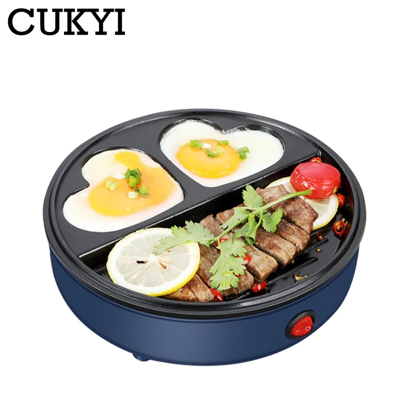 CUKYI Multifunction Electric Bakeware Omelette Pan Fried Egg Steak Hambur Maker Frying and Roasting Machine BBQ Gril 220V