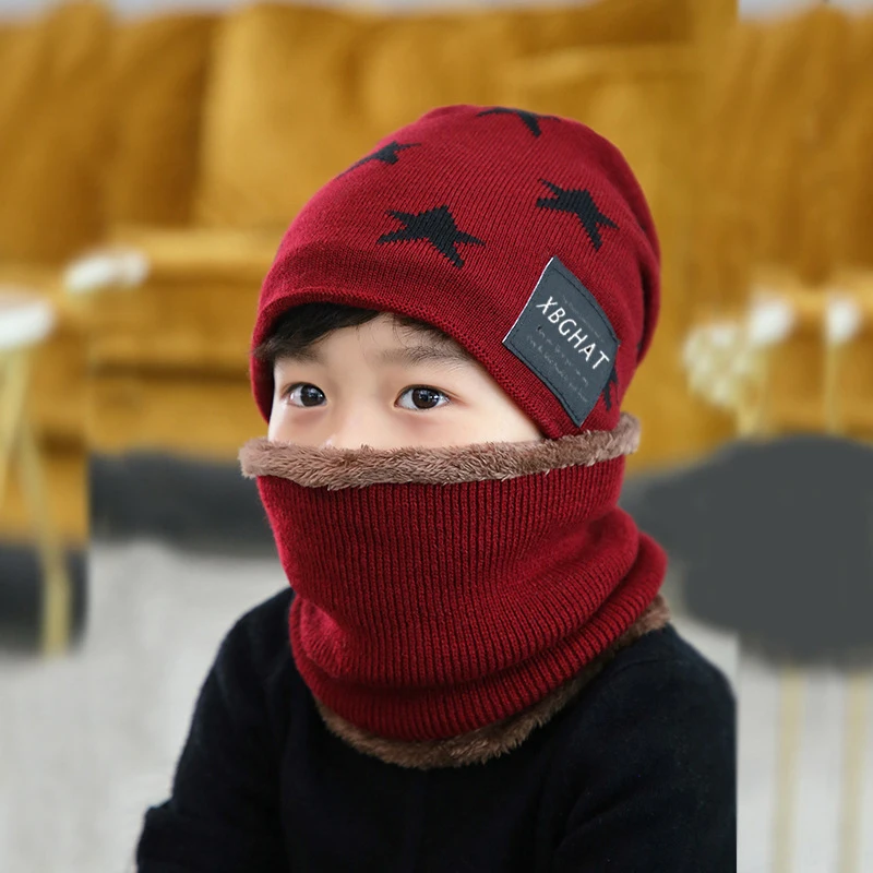 Hottest Winter Boys Girls Toddler Hats Scarf Set Monkey Warm Cap for Children
