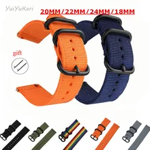 Красочный тканый нейлон для samsung gear s3 s2 frontier galaxy watch 46 мм Amazfit Bip nato ремешок активные ремешки для часов