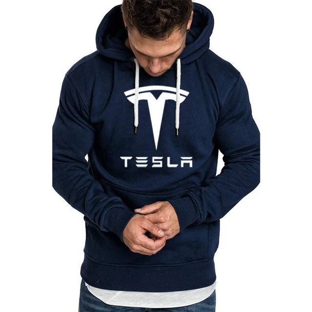 Мужские толстовки для Tesla с логотипом автомобиля, толстовка с принтом, весна-осень, модная мужская толстовка в стиле хип-хоп, harajuku, Повседневная Толстовка с капюшоном, флисовый спортивный костюм