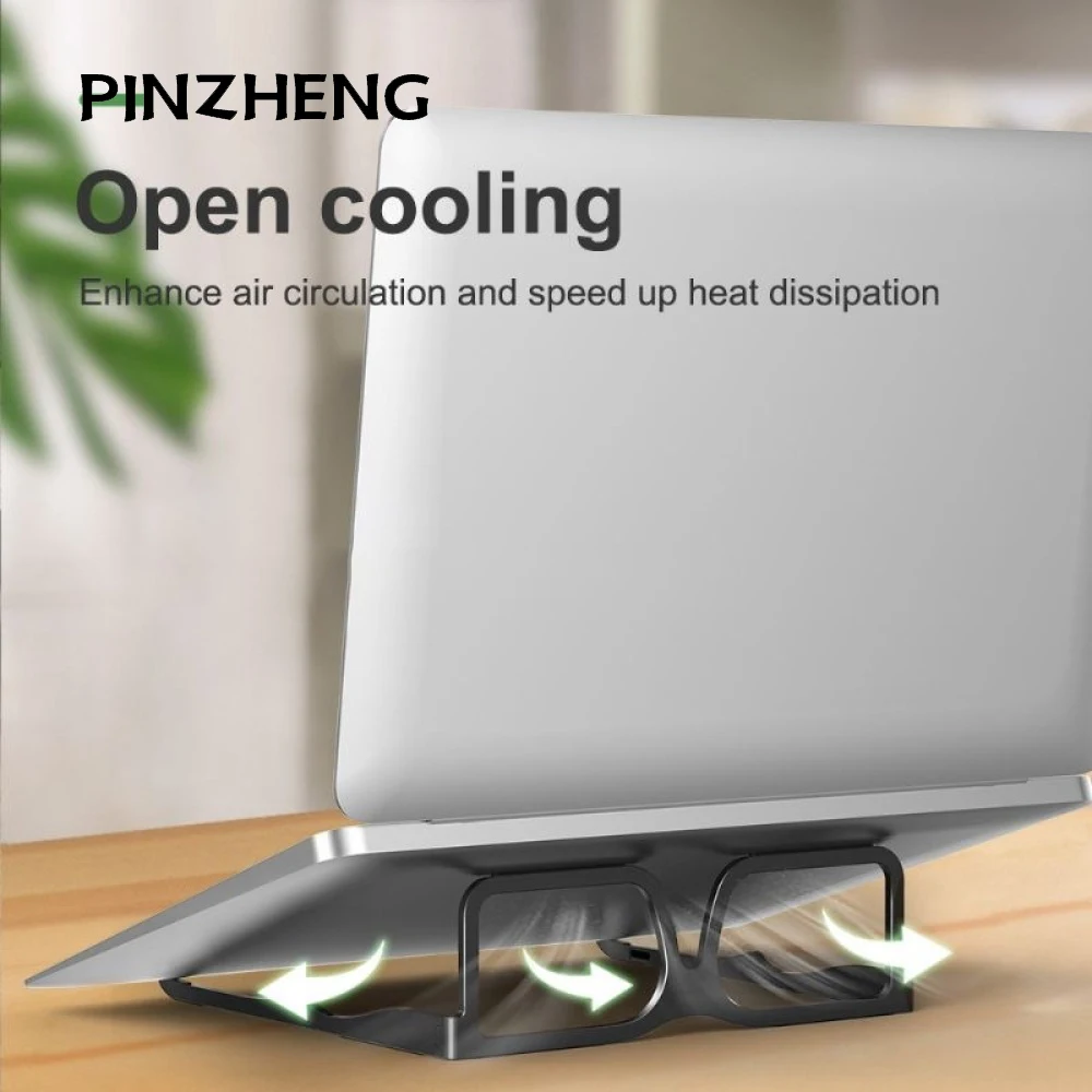 

Aluminium Alloy Laptop Stand Glasses Shape Laptop Holder For iPad MacBook Pro Foldable Laptop Bracket Portable Notebook Stand