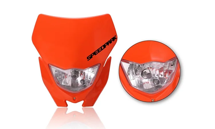 Scrambling мотоцикл гримаса фара KLX Модифицированная гримаса H4 Фары Фара большой абажур поперечная граница Горячая