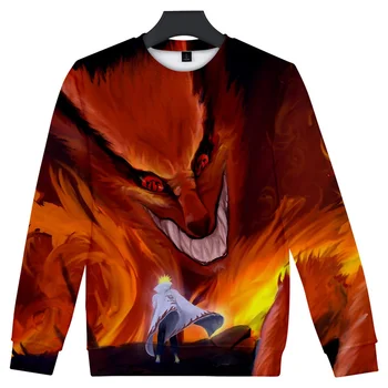 

NARUTO Hoodie Fashion Mens 3D Kyuubi Hoodies Pullover Anime NARUTO Sasuke Sweatshirts Unisex