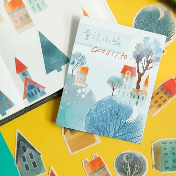 

40Pcs Novelty Buildings Stationery Stickers Cute Vegetables Decorative Stickers Paper Adhesive Sticker For Kids Diary Supplies