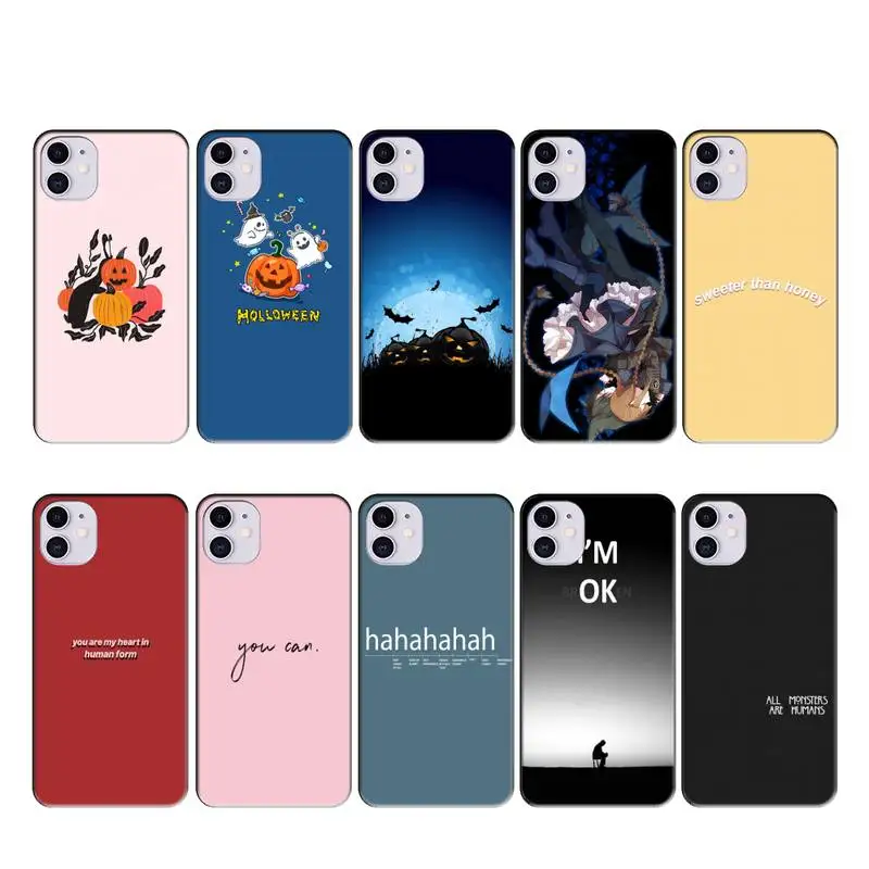 

FFboost Ins letter text case coque fundas for iphone 11 PRO MAX X XS XR 4S 5S 6S 7 8 PLUS SE 2020 cases cover