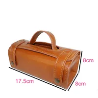 Manual Shaving Razor Portable Shaving Brush Travel PU Leather Bag For 2 edges Safety Razors Box 2
