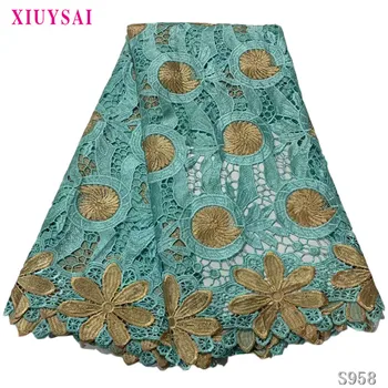 

Latest Guipure Lace Cord Lace Embroiderey French African Cord Lace Fabric High Quality Nigeria Fabric For Wedding S958